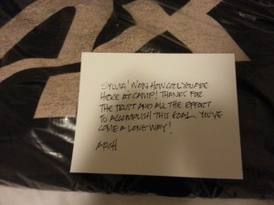 Personalized Note from Arch
