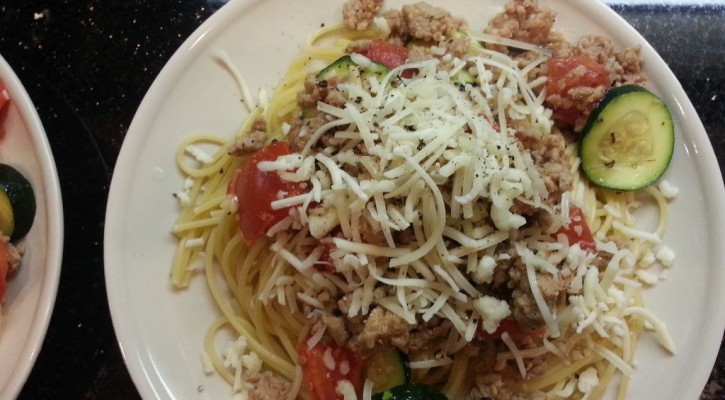 Turkey Zucchini Tomato Pasta